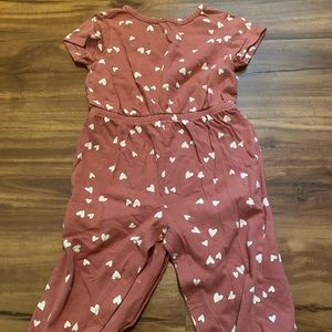 Old Navy Heart Print  short sleeve Jumpsuit